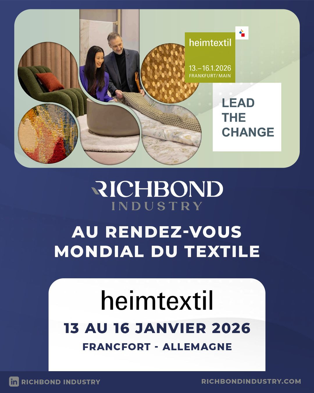 Richbond Industry au rendez-vous mondial du textile Richbond Industry au rendez-vous mondial du textile